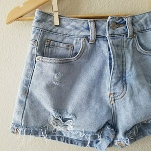 Brandy Melville Shorts - Brandy Melville distressed light wash shorts Brandy Melville Shorts - Brandy Melville distressed light wash shorts
